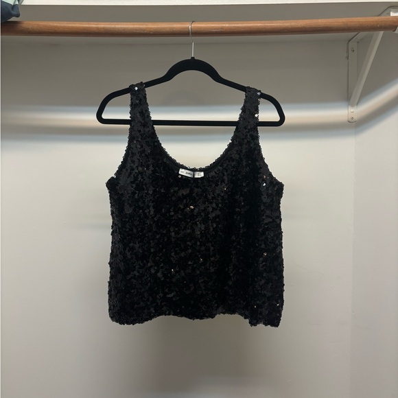 NWT Black Sequin Sleeveless Top - Picture 4 of 7